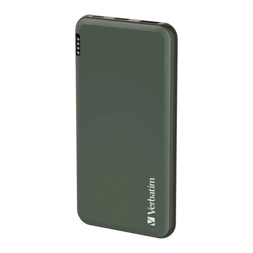 10000mAh PD & QC 3.0 流動充電池丨超輕特薄丨綠色丨Verbatim丨66440