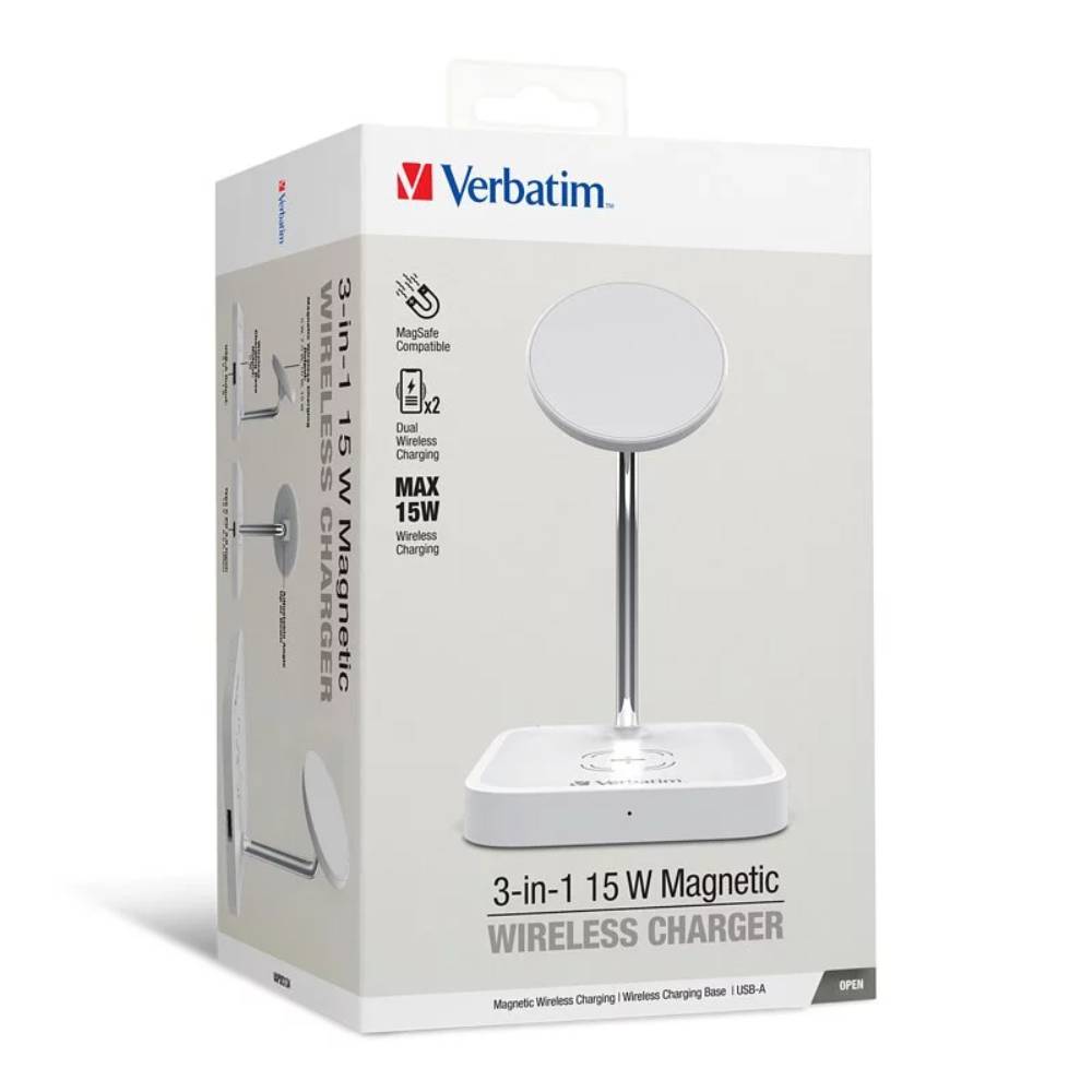 3-in-1 15W 磁吸無線充電座丨無線充電丨3合1丨Verbatim丨中國製造丨66792